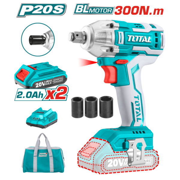 Total Lithium-Ion impact wrench 20V  (TIWLI2001)