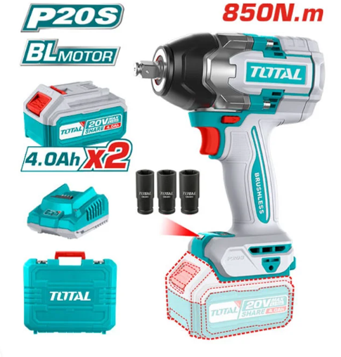 IMPACT WRENCH Li – ion 20V / 4Ah / 850Nm TIWLI2085