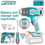 سشوار حراري شحن 20فولت | 30-550درجة مئوية - بدون بطارية وشاحن من توتال (TBLI2003)