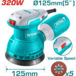 حفافة صنفرة دوارة 320واط - 125ملم | 5إنش من توتال  (TF2131256)