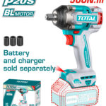 TOTAL Cordless Impact Wrench Brushless 500N.m | 1/2" - Without Battery & Charger (TIWLI20501)