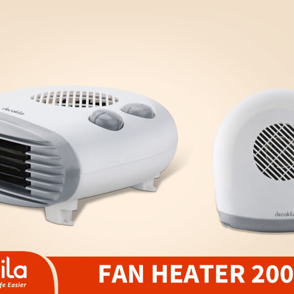 Decakila Fan Heater with Adjustable Thermostat 2000W (KEFH003W) صوبة كهرباء مع ترموستات قابل للتعديل 2000واط من ديكاكيلا (KEFH003W)