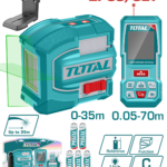 TOTAL 2PCs Laser Level and Distance Measuring Kit (TOSLL0401) طقم ميزان ليزر وجهاز قياس المسافة 2قطعة من توتال (TOSLL0401)
