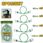 JADEVER 8pcs Luggage Rope Set (JDLRP2T08) طقم حبال تربيط أمتعة 8 قطع من جادايفر (JDLRP2T08)