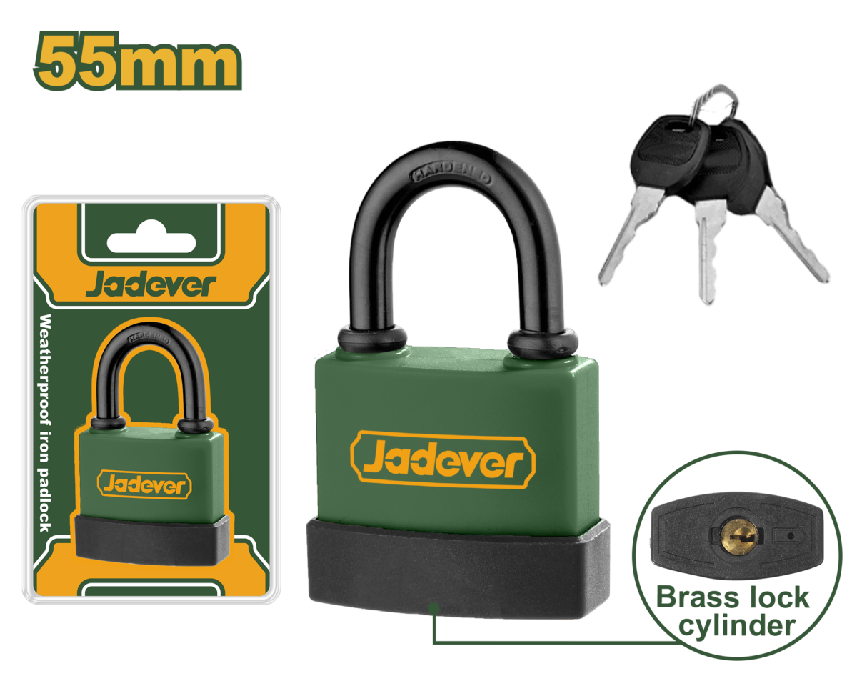 JADEVER Weatherproof Iron Padlock 55mm (JDPD9455)