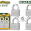 طقم 4 أقفال ماستر – شكل مربع 50 مم من جادايفر (JDPDS454)