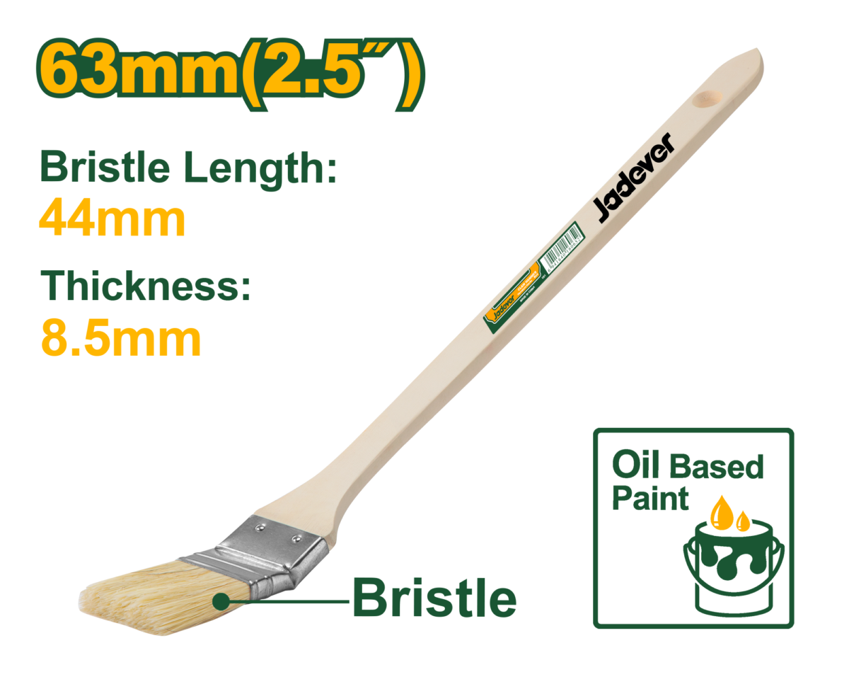 JADEVER Paint Brush with Curved Head 63mm | 2.5" (JDPE3325)