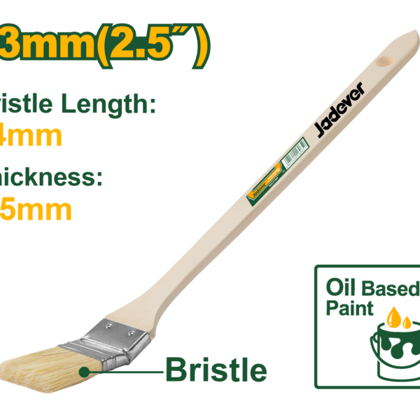 JADEVER Paint Brush with Curved Head 63mm | 2.5" (JDPE3325)