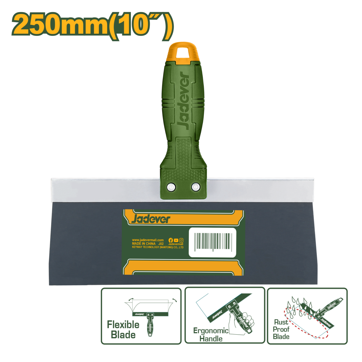 JADEVER Drywall Taping Knife 250mm | 10" (JDPT7325)