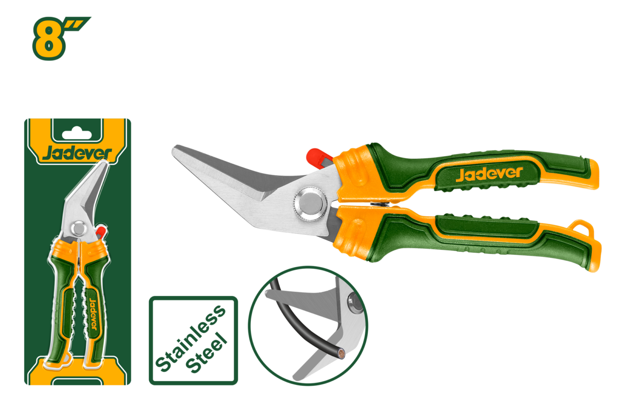 JADEVER Multi-Purpose Scissors Curved Blades 190mm | 8" (JDSX8602)