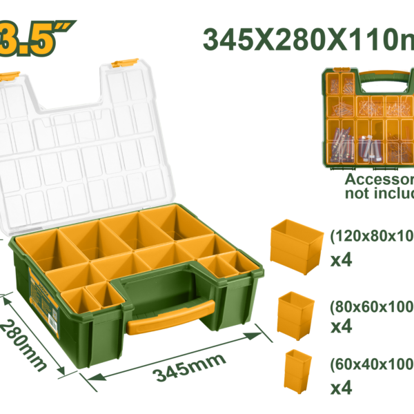 JADEVER Plastic Organizer 13.5" With 12pcs Removable Cups (JDTB1322)