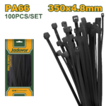 JADEVER 100pcs Black Cable Ties 350x4.8mm (JDTEB535048) 100 قطعة من كيبل تاي أسود 350x4.8 مم من جادايفر (JDTEB535048)
