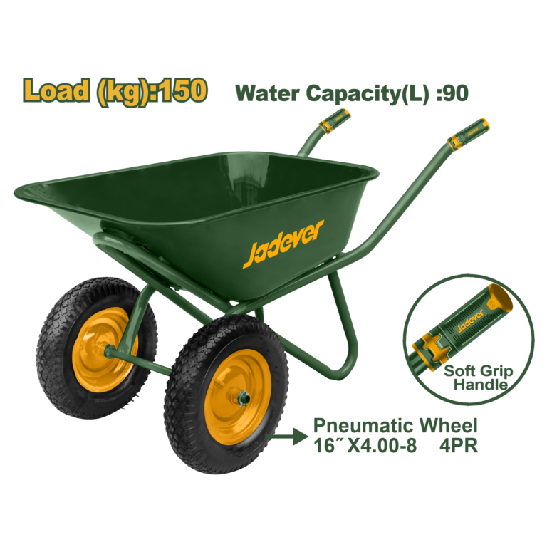 JADEVER Wheelbarrow 150Kg | 90L with 2 Wheels (JDWB5F04)