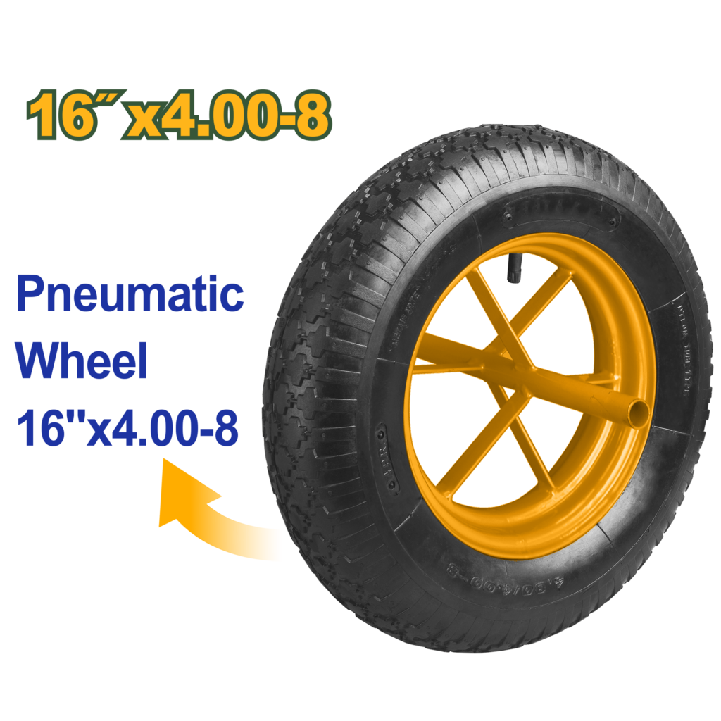 JADEVER Pneumatic Wheel 16"x4.00-8 (JDWL1301) عجلة عجلة هوائية لعرباية الباطون 16 إنش | 130 كجم من جادايفر (JDWL1301)