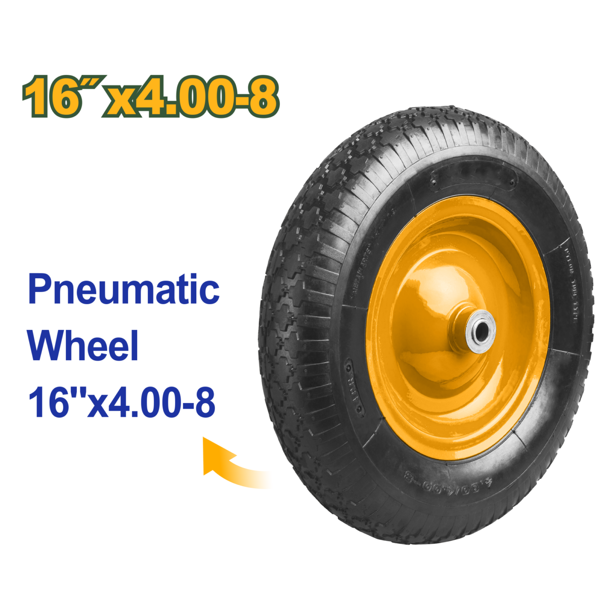 JADEVER Pneumatic Wheel 16" | 150Kg Max (JDWL8301) عجلة هوائية لعرباية الباطون 16 إنش | 150 كجم من جادايفر (JDWL8301)