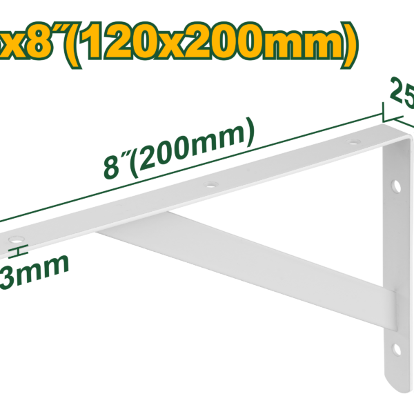 JADEVER Heavy Duty Shelf Bracket 20x12cm (JDZJ3320) حمالة رفوف ثقيلة 20x12 سم من جادايفر (JDZJ3320)