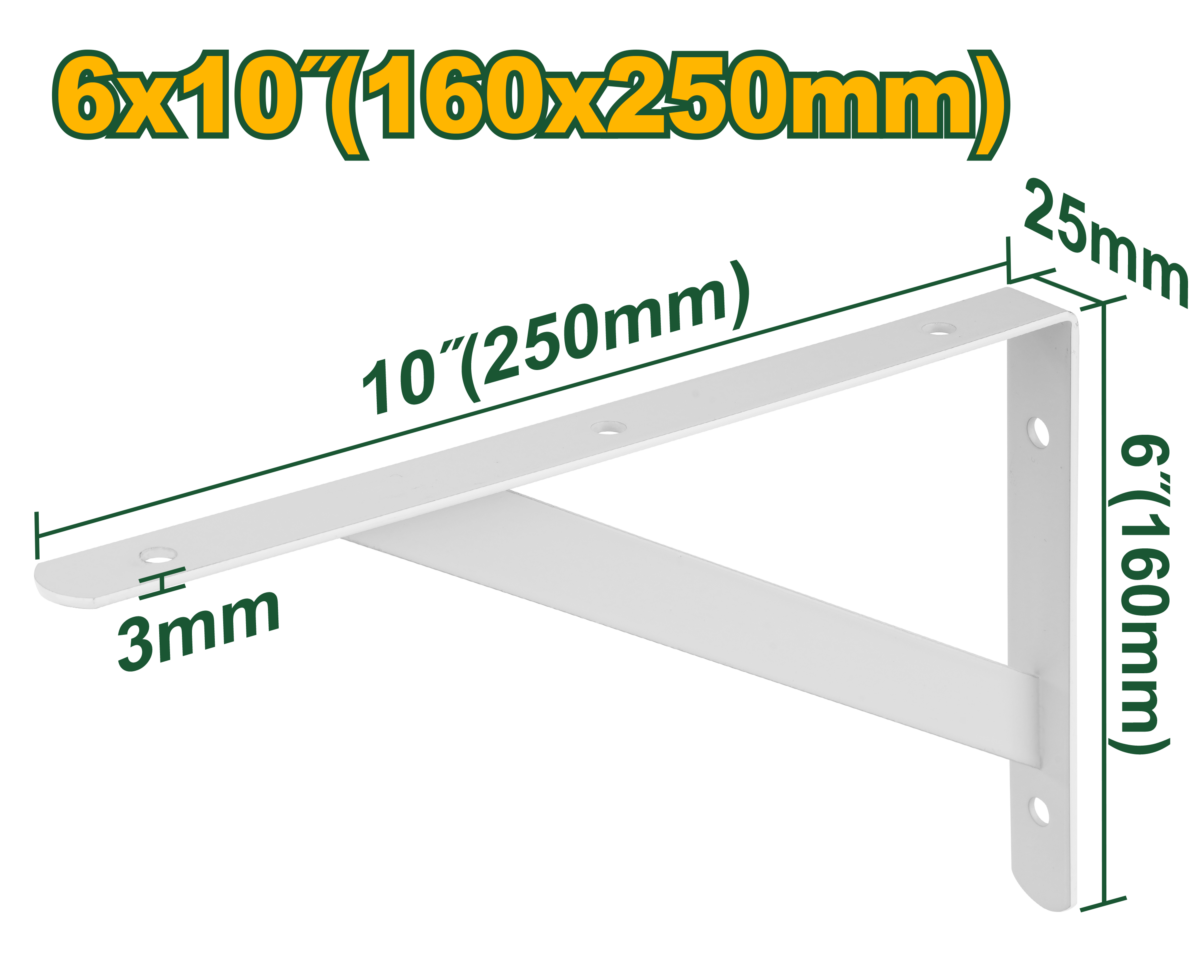 JADEVER Heavy Duty Shelf Bracket 25x16cm (JDZJ3325) حمالة رفوف ثقيلة 25x16 سم من جادايفر (JDZJ3325)