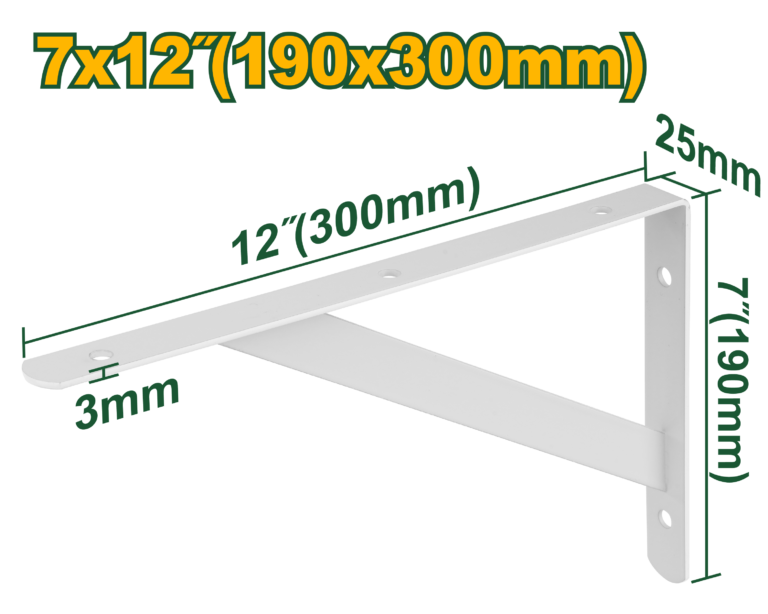 JADEVER Heavy Duty Shelf Brackets 30x19cm (JDZJ3330) حمالة رفوف ثقيلة 30x19 سم من جادايفر (JDZJ3330)