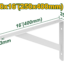 JADEVER Heavy Duty Shelf Bracket 40x25cm (JDZJ3340) حمالة رفوف ثقيلة 40x25 سم من جادايفر (JDZJ3340)