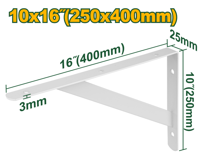 JADEVER Heavy Duty Shelf Bracket 40x25cm (JDZJ3340) حمالة رفوف ثقيلة 40x25 سم من جادايفر (JDZJ3340)