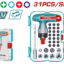 TOTAL 31 Pcs T-Handle Wrench Screwdriver Set (TACSD30316) طقم 31 قطعة مفكات و بوكسات بمقبض-T من توتال (TACSD30316)