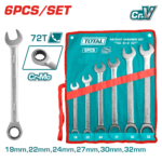 TOTAL 6 Pcs Ratchet Spanner Set 19-32mm (THT102RK061)