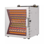 12-Tray Stainless Steel Food Dehydrator for Fruit, Meat, Herbs, and More ماكينة تجفيف الطعام من ستانلس ستيل بـ12 صينية لتجفيف الفواكه، اللحوم، الأعشاب والمزيد