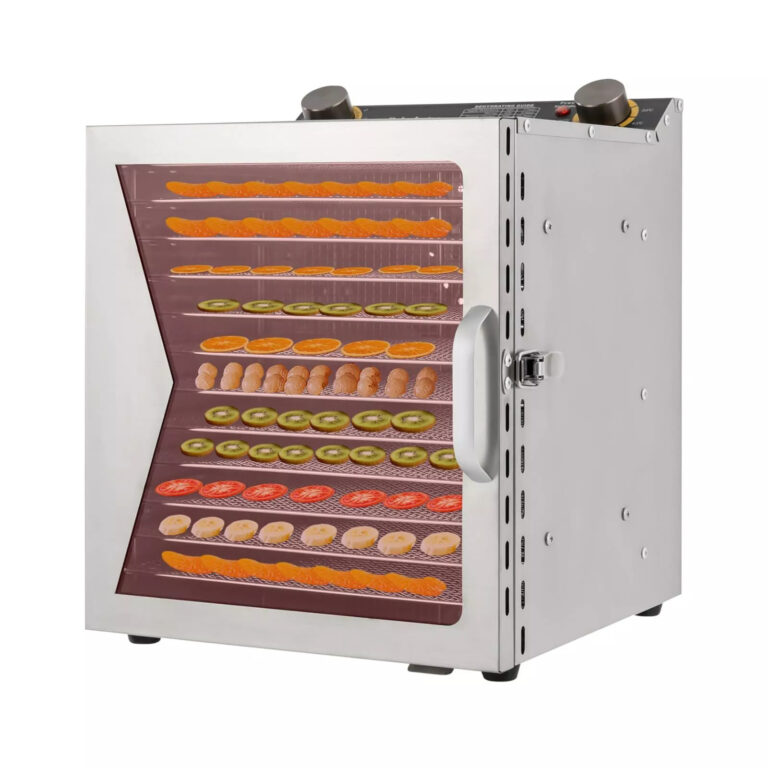 12-Tray Stainless Steel Food Dehydrator for Fruit, Meat, Herbs, and More