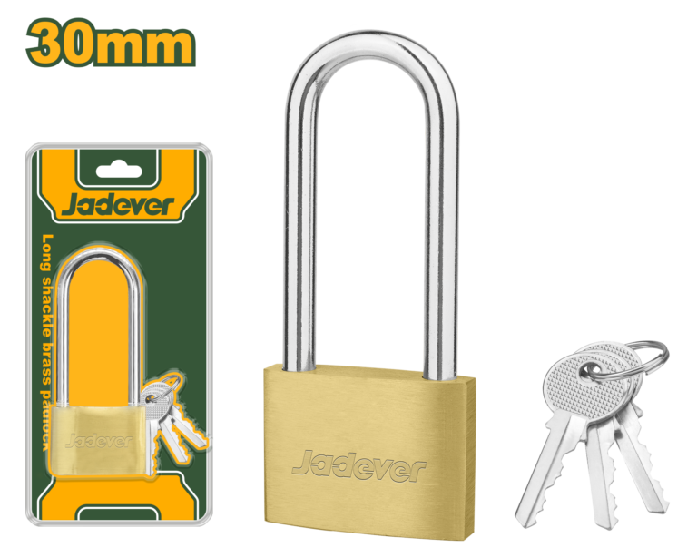 JADEVER Long Shackle Brass Padlock 30mm (JDPD2430)