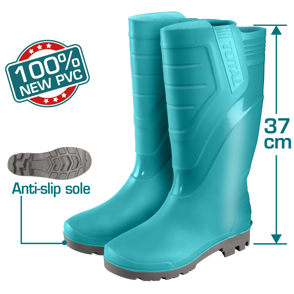 TOTAL Waterproof PVC Rain Boots | Chemical Resistant (TSP302L)