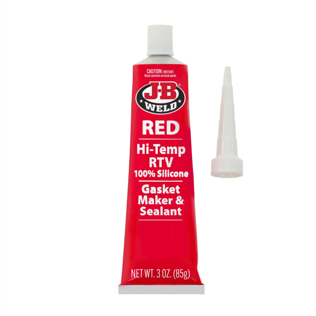 J-B Weld Hi-Temp Red Silicone Gasket Maker & Sealant 85g | Heat & Oil Resistant