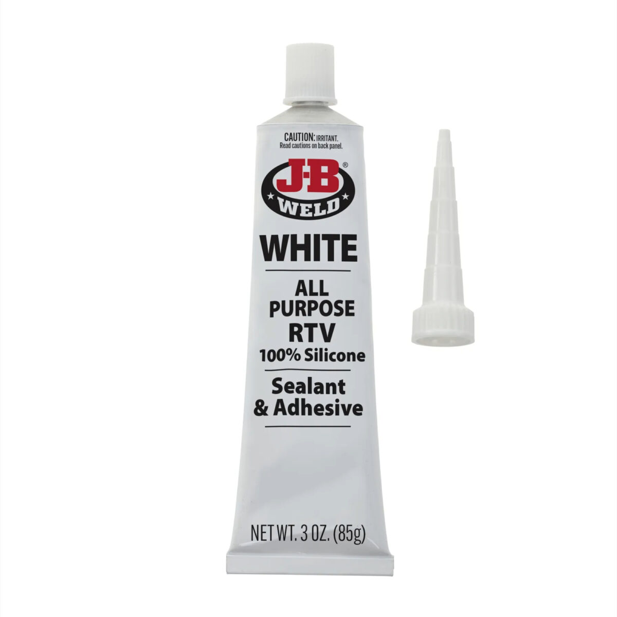 J-B Weld White Silicone Sealant & Adhesive 85g | Waterproof & Flexible