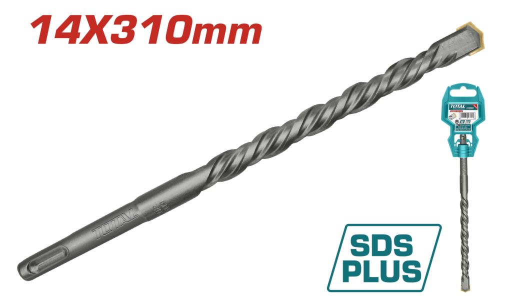 TOTAL SDS Plus Hammer Drill Bit 14×310mm (TAC311404C)