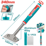 TOTAL Metal Scraper with 6 Blades - 340mm Aluminum Alloy Handle (TGS3088)