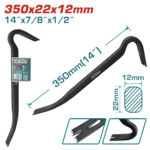 عتلة 350مم | 14 إنش – مقبض بيضاوي بزاويتين للخلع والهدم من توتال (THT431142)