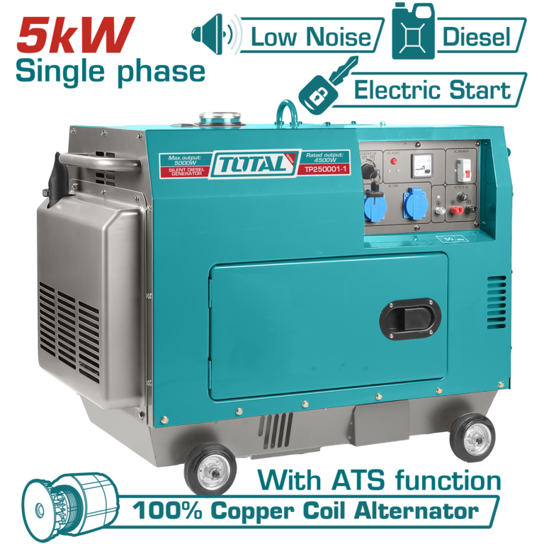 TOTAL Silent Diesel Generator 5.0kW (TP250001-1)