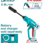ماكينة غسيل شحن 24.8 بار | 20 فولت – بدون بطارية و شاحن من توتال (TPWLI2036)