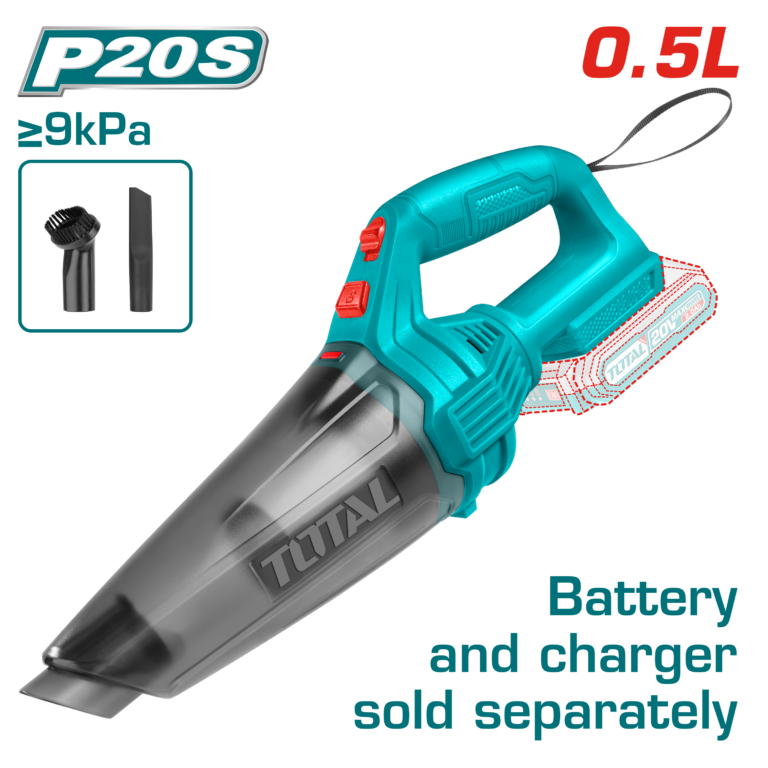 مكنسة كهربائية لاسلكية 0.5 لتر - بدون بطارية و شاحن من توتال (TVLI201261)