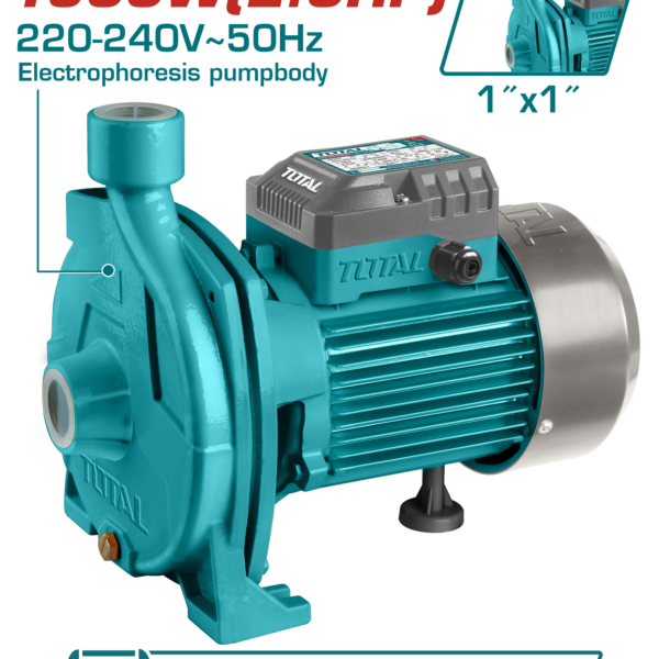 TOTAL Centrifugal Water Pump 1500W | 2.0HP - 1" (TWP215006)