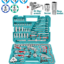 TOTAL 135 Pcs Combination Tool Set – With Sockets, Wrenches, Pliers & Carry Case (THKTHP21356)