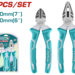 TOTAL 2 Pcs Pliers Set – Combination 7" & Diagonal Cutting 6" (THT1K0206)