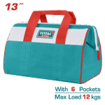 حقيبة عدة قماش 13 إنش – بتصميم متين وإطار صلب مع 6 جيوب خارجية من توتال (THT261325)
