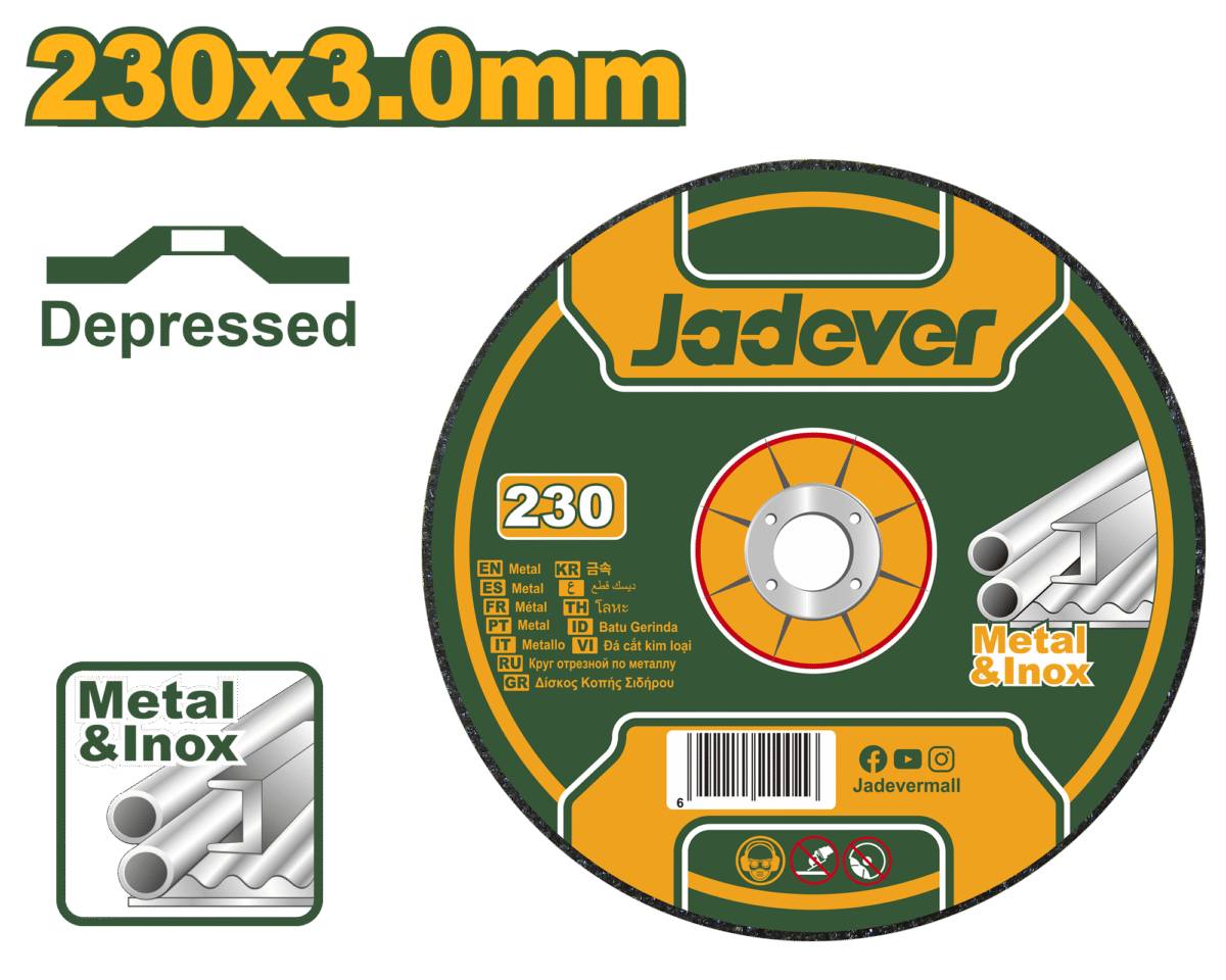 Abrasive Metal Cutting Disc 230x3.0mm – Depressed Center (JDAC1392)