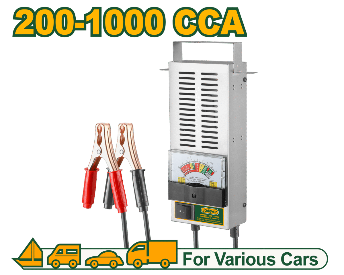 جهاز فحص بطارية – 6/12 فولت، تيار 100 أمبير، مدى 200–1000 CCA، شاشة تناظرية من جادايفر (JDBD1510)