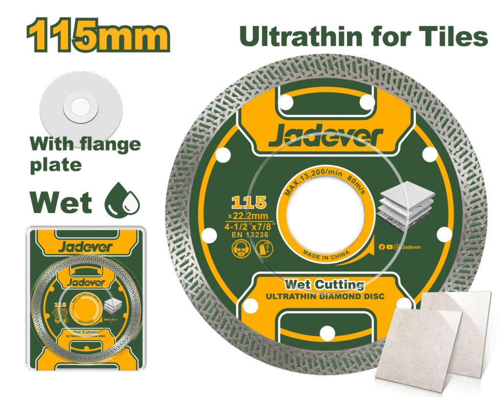 JADEVER Ultrathin Diamond Disc 115x22.2mm – 10mm Blade (JDDC4K02)