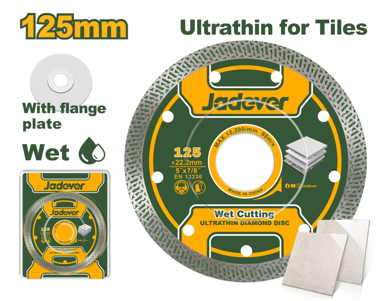 JADEVER Ultrathin Diamond Disc 125x22.2mm – 10mm Blade (JDDC4K03)