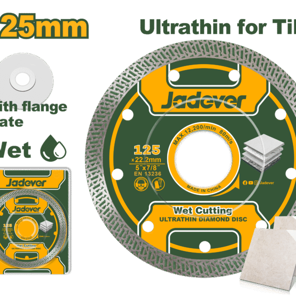 JADEVER Ultrathin Diamond Disc 125x22.2mm – 10mm Blade (JDDC4K03)