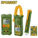 طقم فحص كهربائي 3 قطع - ملتي ميتر + كلامب ميتر + فاحص فولتية من جادايفر (JDDM94011)