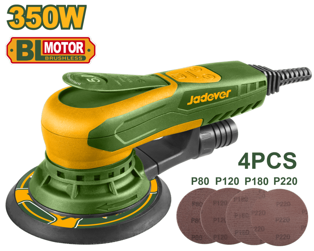 JADEVER Orbital Sander 350W – 150mm Pad, Brushless Motor, Variable Speed (JDFA55350)