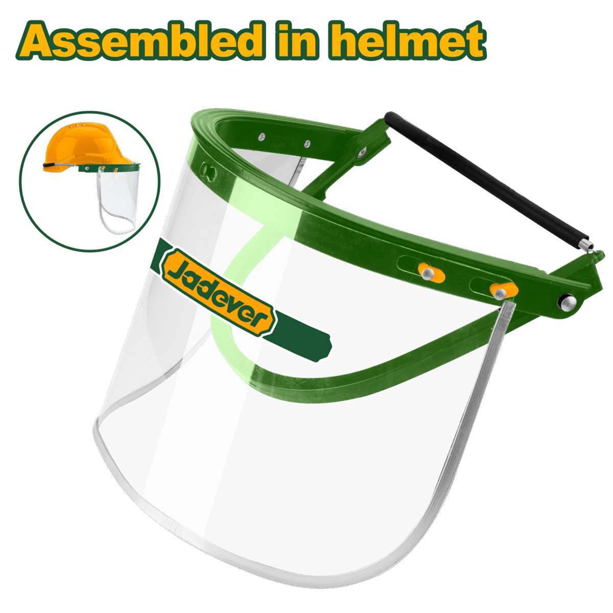 JADEVER Face Shield Bracket for Helmet – PVC Visor, Impact Resistant, Universal Fit (JDFP1310)